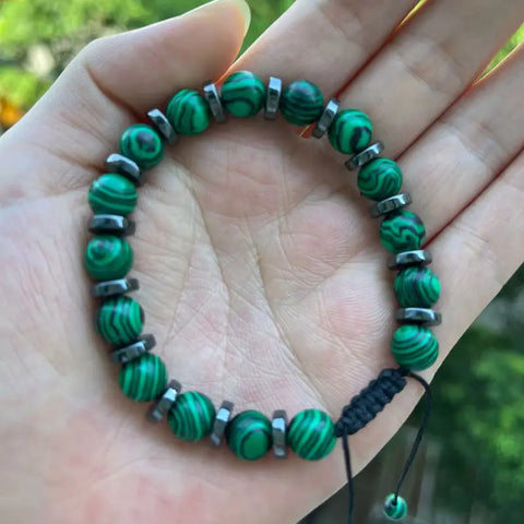 Pulsera ajustable de Malaquita