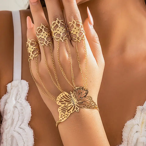 Pulsera De Mariposa Tallada