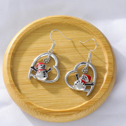 Arete Navidad Muñeco de Nieve