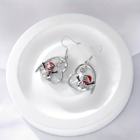 Arete Navidad Muñeco de Nieve