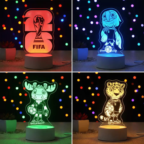 Luz de Noche LED Trofeo Copa Mundial 2026