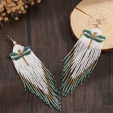 Pendientes Libélula blanca