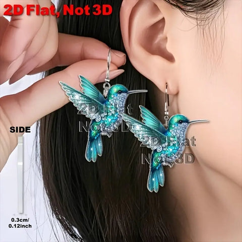 Pendientes colibrí brillantes