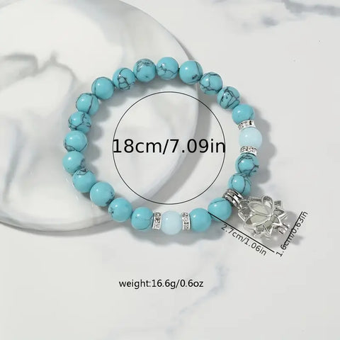 Pulsera de Cuentas Azules Brillantes