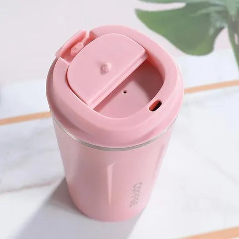 Termo de viaje térmico rosado