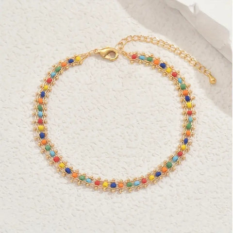 Tobillera Mostacilla Dorada