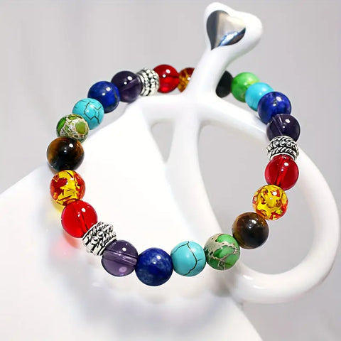 Pulsera 7 Chakras - Turquesa Volcánicara