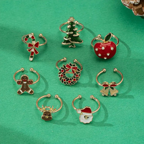 Anillos Navidad Metálicos