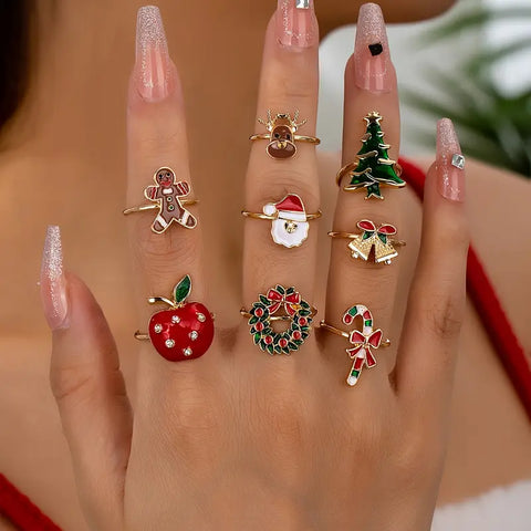 Anillos Navidad Metálicos