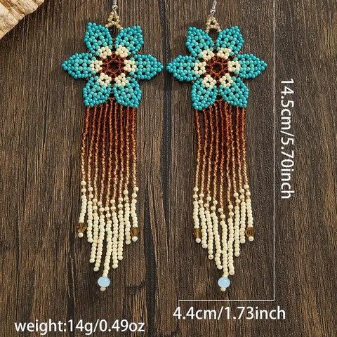 Aretes con flecos para damas