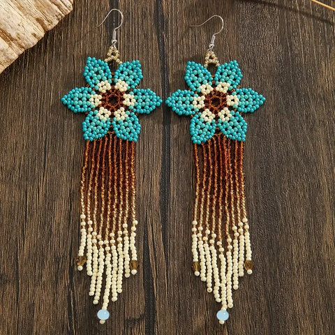 Aretes con flecos para damas