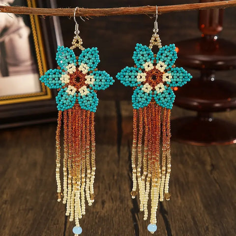 Aretes con flecos para damas