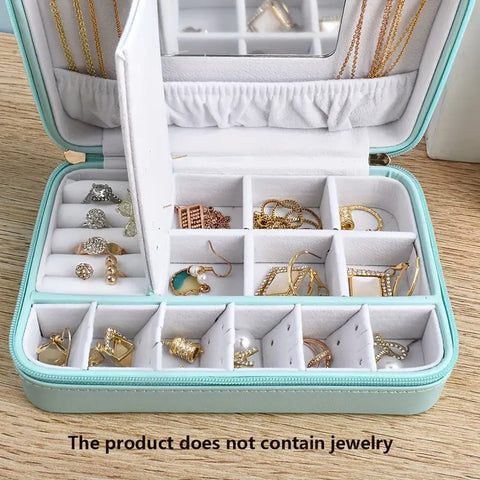 Caja almacenamiento de joyas con cremallera