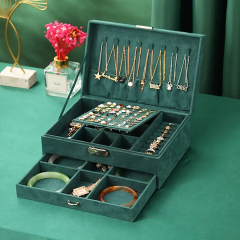 Caja para joyas terciopelo