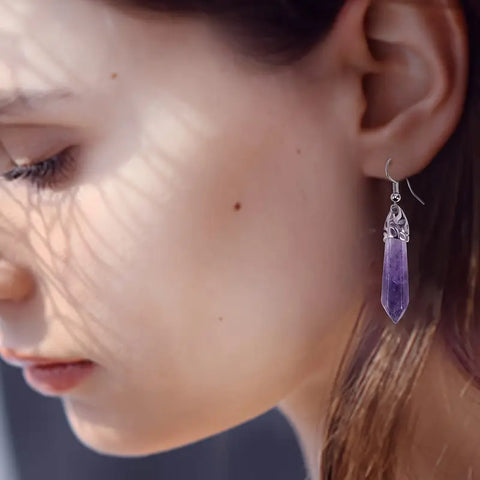 Pendientes Cristal Hexagonal