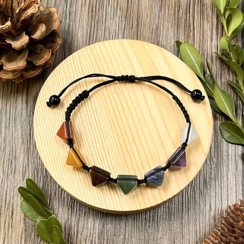 Pulsera Tejida a Mano de 7 Chakras