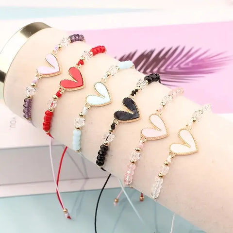 Pulsera Tejida Corazón
