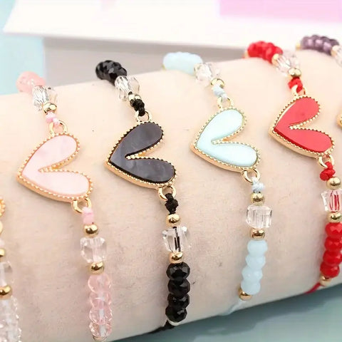 Pulsera Tejida Corazón