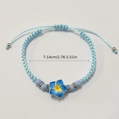 Pulsera Tejida con cuentas en Flor