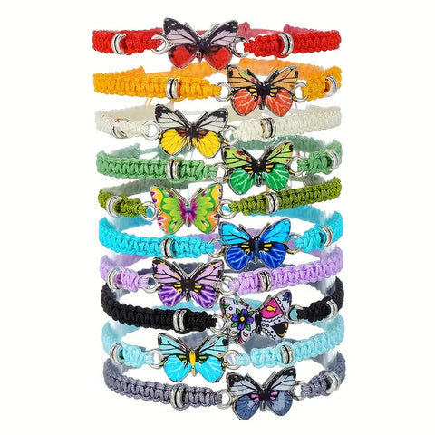 Pulsera tejida mariposa