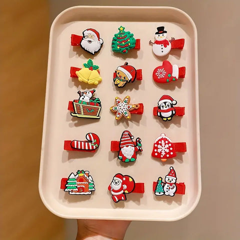 Sujetadores de Cabello Navideños