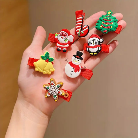 Sujetadores de Cabello Navideños